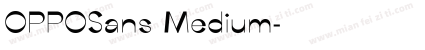 OPPOSans Medium字体转换